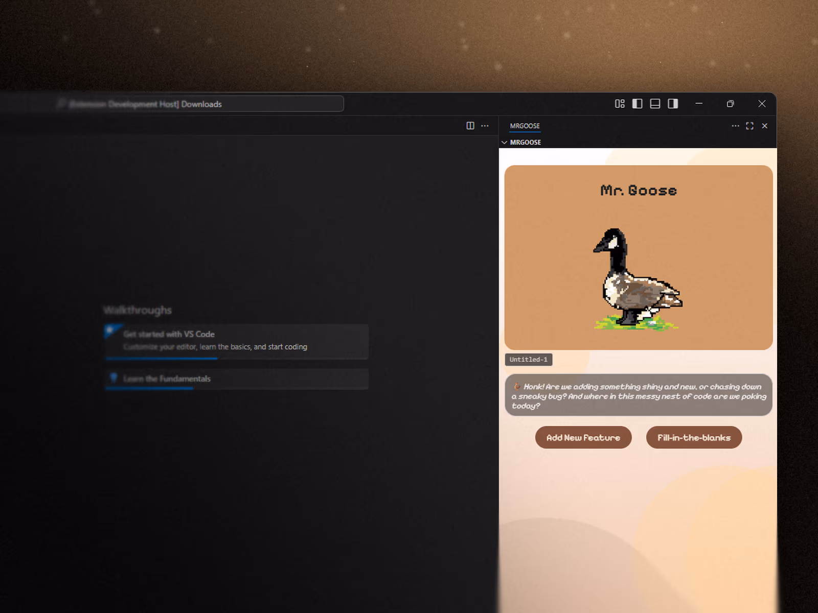 Screenshot of Mr. Goose